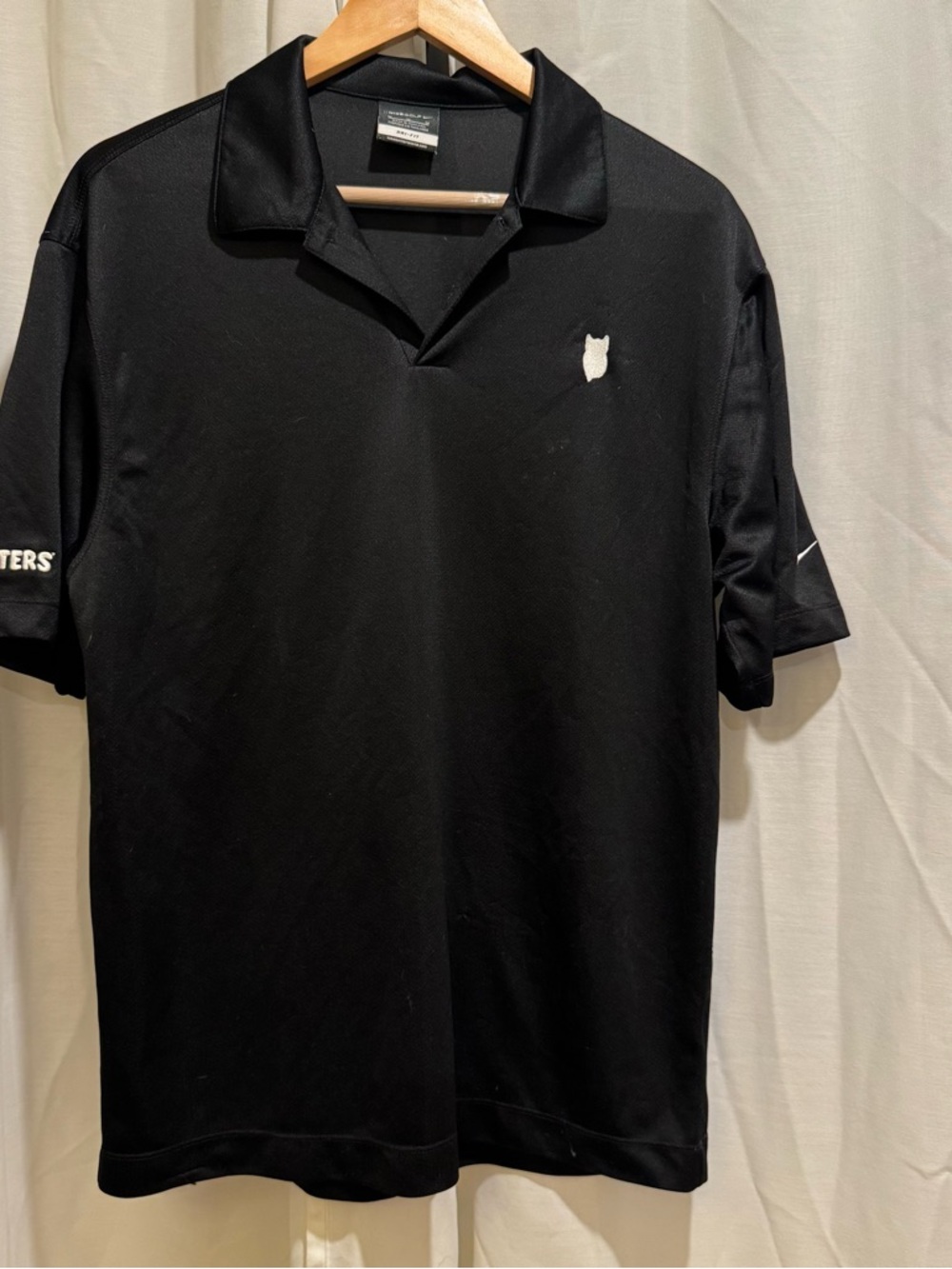 Nike Black Hooters Polo with Small White Crest